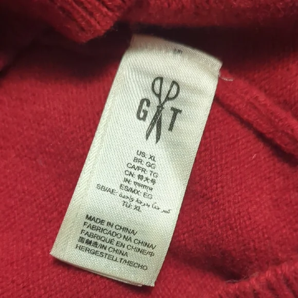 Lambswool Red Crewneck Sweater - Picture 3 of 4